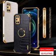 [Woo Fashion Case] เคสหนังจระเข้สำหรับ Huawei P40 P30พวงกุญแจรถแม่เหล็กที่ครอบที่วางโทรศัพท์อัจฉริยะ20 50 Lite Mate 40 30 Pro P