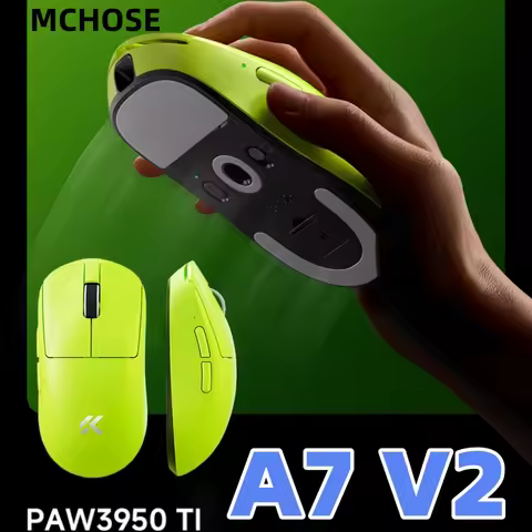 MCHOSE A7 V2 Ultra Esports Mouse PAW3950Ti Super Sensor 20000FPS Tracking Accuracy Dual 8kHz Polling