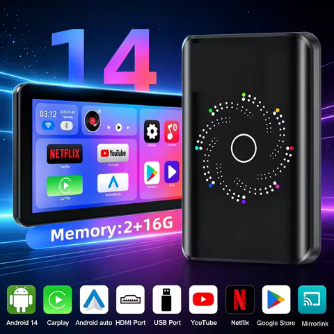 EzoneTronics Android 14 CarPlay Ai Box Wireless CarPlay & Android Auto 2+16G/4+32G Support Play Stor