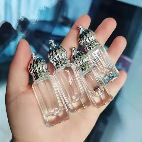3/6ml Glass Roll on Bottle Lucifugal Mini Essential Oil Container Portable Blending Perfume Bottle G