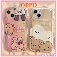 Mobile Phone Case Cartoon Rabbit Cute Bear For Oppo A57 A15 A5sA12 A7 A16 A5 A9 A16s A3s A54 A16K A31 A52 344