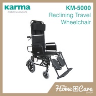 Karma KM-5000 Reclining Transport Wheelchair (Small Wheel : 14 inches)