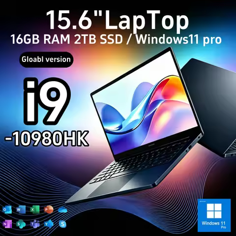 15.6 Inch Ultra Thin Laptop Intel Core I9-10980HK 16GB RAM 1TB/2TB SSD Fingerprint Unlock Windows 11