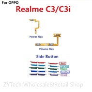 For Realme C3 C3i New Switch Key Power On Off Volume up down Side Button Keys Flex