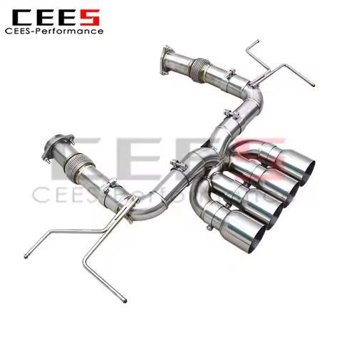 CEES Catabck Muffler Straight X Pipe for Chevrolet CORVETTE C8 Z06 6.2L 2023-2025 Stainless Steel Di