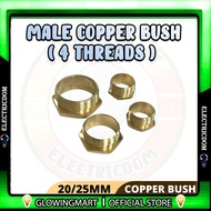 3/4" & 1" inch COPPER BUSH for GI Conduit Pipe (20mm/ 25mm) MALE COPPER BUSH (BS31) -4 THREADS