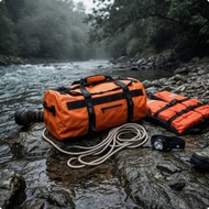 Lightweight Large Capacity Duffel Bag Sturdy Waterproof Duffel Bag 90L for Water Rescue