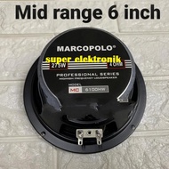 SPEAKER MIDRANGE 6 INCH MARCOPOLO 275 WATT 4 OHM LINE ARRAY