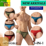 Natasha BRONWIN Men’s 3pcs Reversible Bikini Brief Microfiber