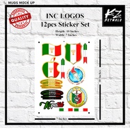 INC sticker Sold by Set 12pcs of Logo in 1 set
