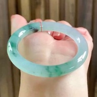 冰種翡翠天然翡翠玉鐲 A玉手鐲玉鈪 • 冰種飄花翡翠圓鐲