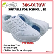 PALLAS 306-0170W / 307-0170 WHITE SCHOOL SHOES 307-0170W KASUT HITAM & KASUT PUTIH