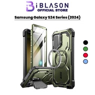 i-Blason Armorbox Mag Case for Samsung Galaxy S24/S24 Plus/S24 Ultra 5G Case, with Built-in Screen P
