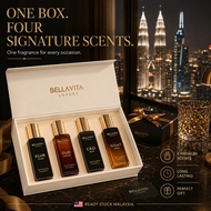 BellaVita Luxury Men Perfume Gift Set 4 Mini EDP | Long Lasting Fragrance G.O.A.T Oud CEO Man Klub M