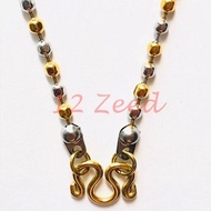 Necklace With 2 Kings Square Cut Ball Pattern Size 3.2 Mm Genuine stainless steel 1 neckla Jewelry