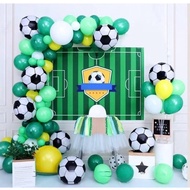 Soccer" theme birthday balloon Set