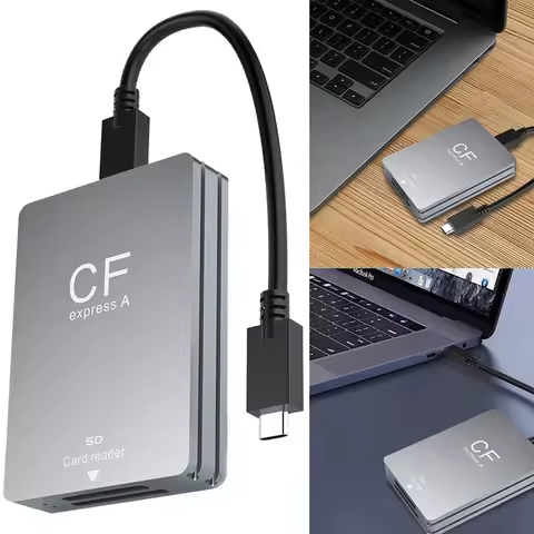 2-in-1 CFexpress Type A &SD Card Reader Cardreader Adapter Dual-Slot CFexpress Reader Support for An