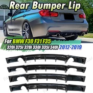 F30 Car Rear Bumper Lip Diffuser M Performance Black Diffusor Carbon Fiber Look For BMW 3 Series F3