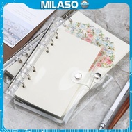 Milaso binder binder cover, transparent A5 A6 size binder, 6 holes, paper divider accessories, conve