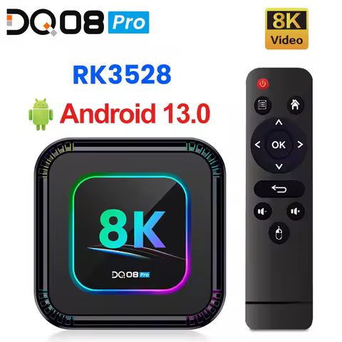 DQ08 Pro RK3528 Android 13 Quad Core Smart TV Box RGB 8K Video 4K@60fps HDR10+ 2.4&5G Wifi6 BT5.0 Go