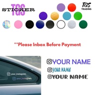 TGS Instagram Sticker Name Custom name Vinyl Sticker ig