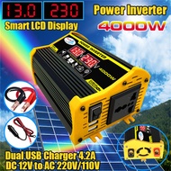 Car Inverter Converter 12V220V/110V4000W Dual USB Voltage Display Screen