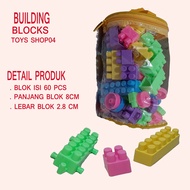 Children's Toy Blocks, Building Blocks, 60 pcs