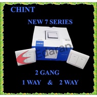 CHINT NEW 7 - 2 GANG 1 WAY AND 2 GANG 2 WAY SWITCH