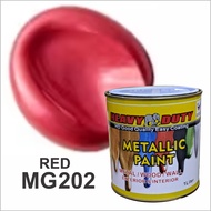 MG202 RED 1L ( 1 LITER ) METALLIC PAINT ( HEAVY DUTY BRAND ) SOLVEN FOR WOOD & METAL SMOOTH METALLIC