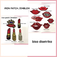 IRON PATCH/EMBLEM/LIP-SHAPED PATCH AND LIPSTICK/EMBROIDERED PATCH