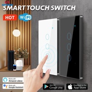 [ready Stock] Tuya Smart Wifi Touch Switch Smart Switch Voice Smart Life App Remote Control Google Home Alexa Control 1/2/3/4 Gang (neutral Wire Required ) cynthia