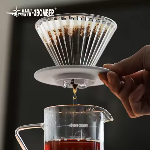 MHW-3BOMBER Pour Over Coffee Filter Cups Reusable Glass Filters Delicate Cafe Bar Accessories Barist