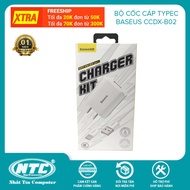 Baseus CCDX-B02 charger with TypeC port, max 2A - 1m cord, data transmission (White)