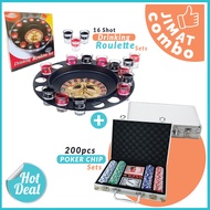200PCS Poker Chips Set Aluminum Case Holder Box Playing Card Chip Casino Token Texas Holdem Premium
