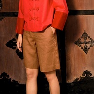 MUDEE กางเกงขาสั้นลินินสามส่วน Three-quarter Linen Shorts