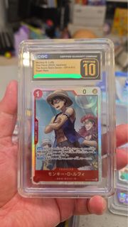 海賊王 卡牌 Monkey D. Luffy 鑑定 Pristine 10