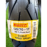 PIRELLI TYRE MOTORCYCLE ROSSO SPORT TUBELESS 120/70-17