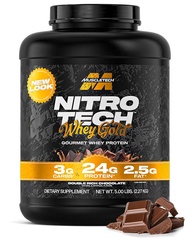 MUSCLETECH NITRO-TECH Whey Gold เวย์โปรตีน 5 Lbs.  เสริมสร้างกล้ามเนื้อ เพิ่มความคมชัด สร้างกล้ามเนื