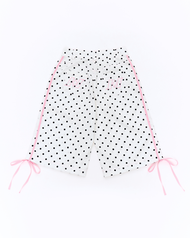 Thaythem | Polka dot Bowtied Jorts กางเกงทรง Jorts แถบโบว์ริ้บบิ้น