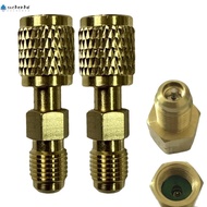 SUCHENHD R32 R454B Refrigerant Brass Adapter, Mini 1/4" Female to 1/4" R32 Thread Adapter, Portable 