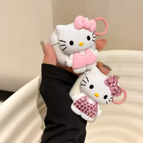 3D Cute Cartoon Diamond KT Earphone Case for Airpods Pro 2nd 1 2 3 4 Pro3 Wireless Bluetooth Headset