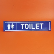 Toilet Sticker/ Vinyl Toilet Sticker/ Toilet Label/ Long Blue Toilet Sticker