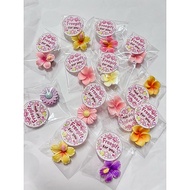 freegift brooch for customer / borong brooch bersama sticker freegift untuk hadiah customer