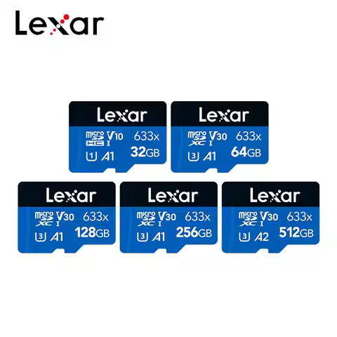 Lexar High-Performance 633x microSDHC microSDXC UHS-I Memory Card BLUE Series 32GB 64GB 128GB 256GB 