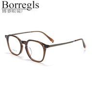 Classic Plain Face Black Frame Acetate Glasses Frame GG599F Integrated Nose Pad Glasses Glasses Men 