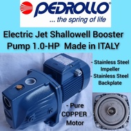 PEDROLLO Electric Jet Booster Shallowell Pump 1.0-HP MADE IN ITALY