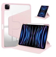 Others - 適用於iPad Pro11 2018-2022 11" 旋轉保護殼 帶筆槽 ipad套 平板套 防撞保護套- 粉色