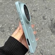 casing vivo x200 pro vivo x200 pro casing Lake Blue Matte Skin Feel Magnetic Case Y500i Suitable for