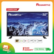 Aconatic LED Digital TV ดิจิตอลทีวี 32 นิ้ว คมชัดระดับ HD รุ่น 32HD513AN ไม่ต้องต่อกล่องทีวี (รับประกันศูนย์ 1 ปี)