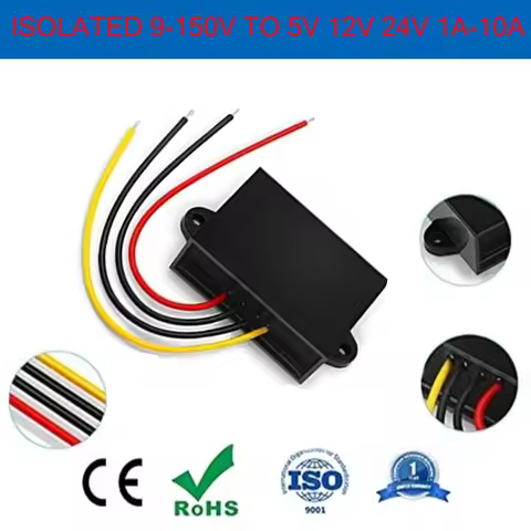 Isolated 12V 24V 36V 48V 60V 72V 84V 100V 150VDC to 5V 12V 24V DC Buck Step Down Voltage Converter R